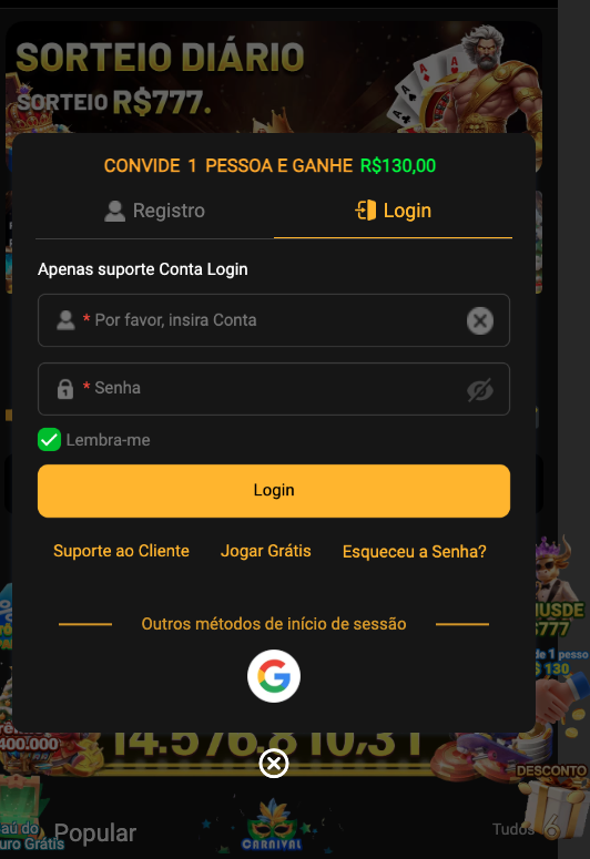 Aplicativo móvel 57bra